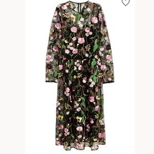 Embroidered Floral Mesh Dress